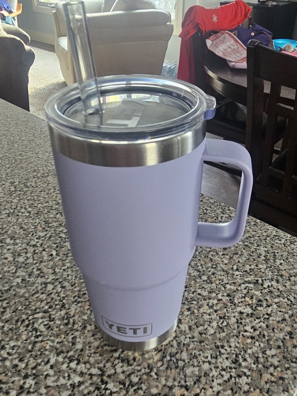 Yeti Lavender 30 oz Rambler Mug with Handle and Clear Lid